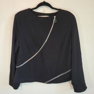 Doncaster Womens Black Zip Around Top Size 16 Lined